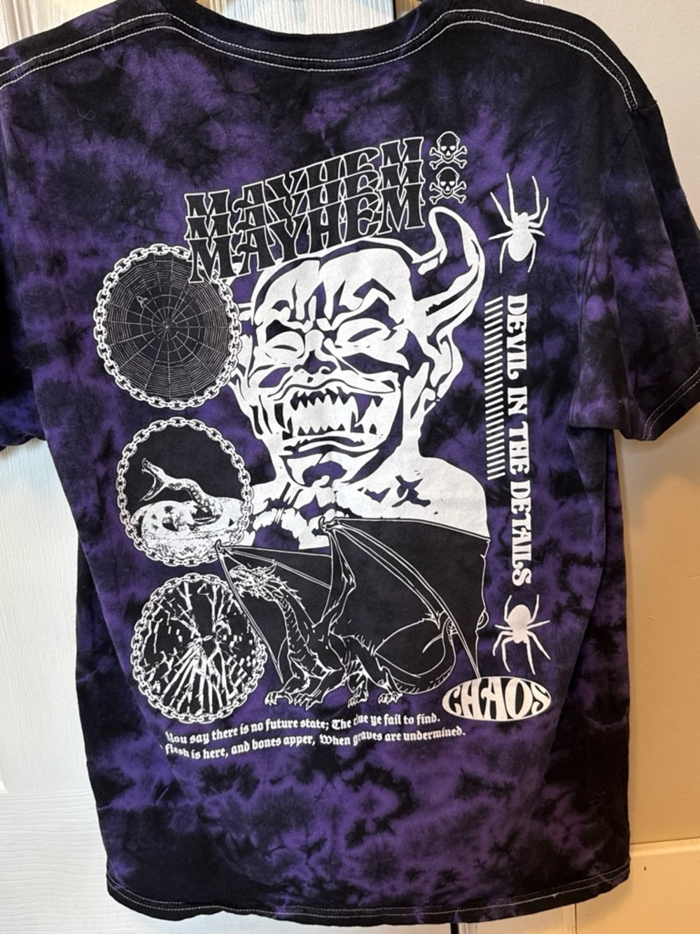 Kids Purple Tie-Dye 'Chaos' Graphic Tee - Picture 2 of 3